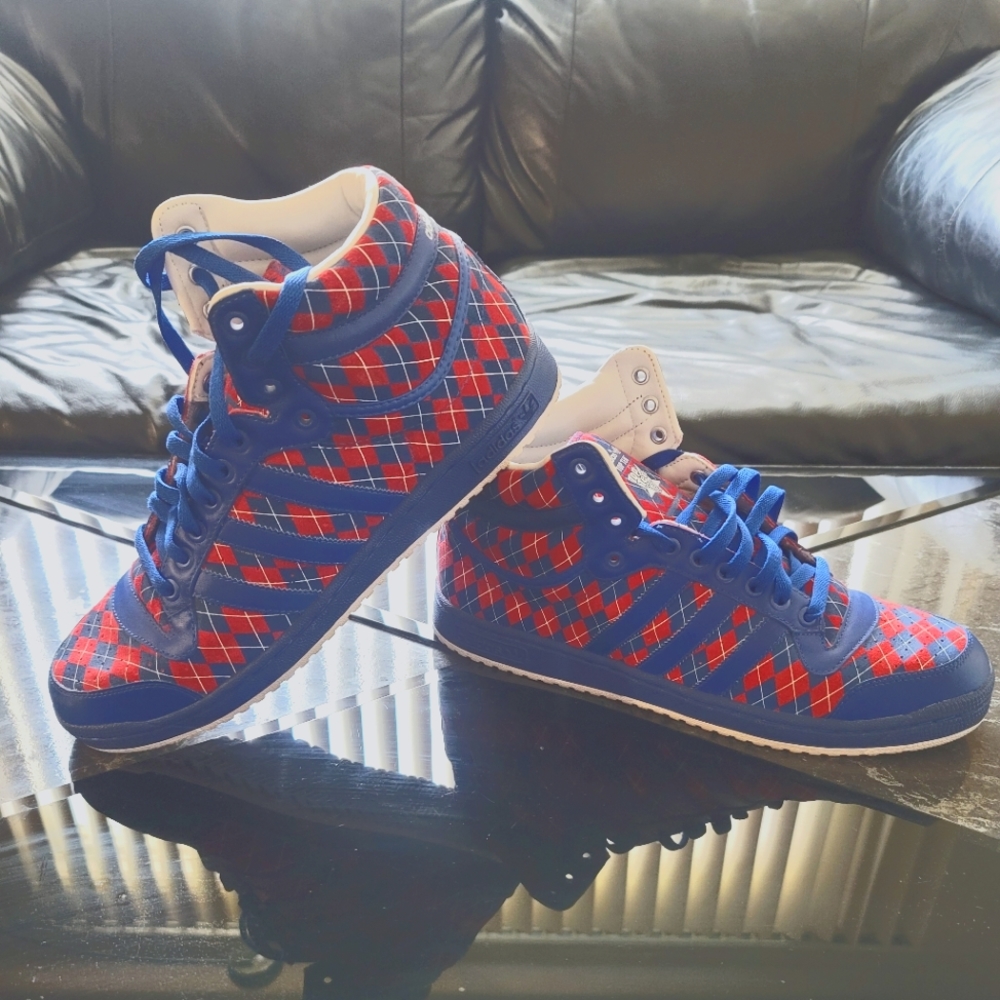 Adidas Top Tens Sz 11 Argyle Pattern